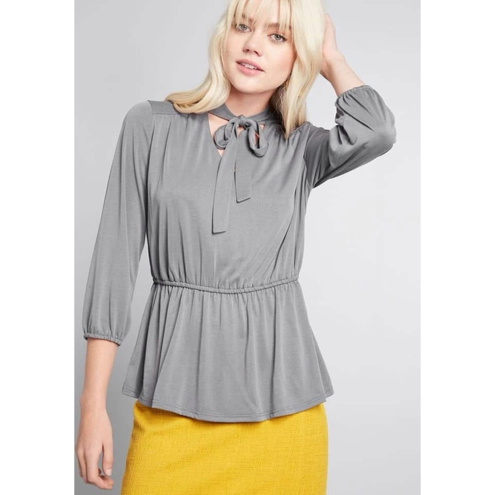 ModCloth Instantly Chic Knit Peplum Top